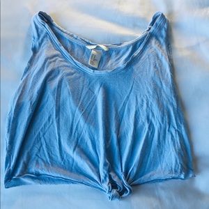Light blue crop top